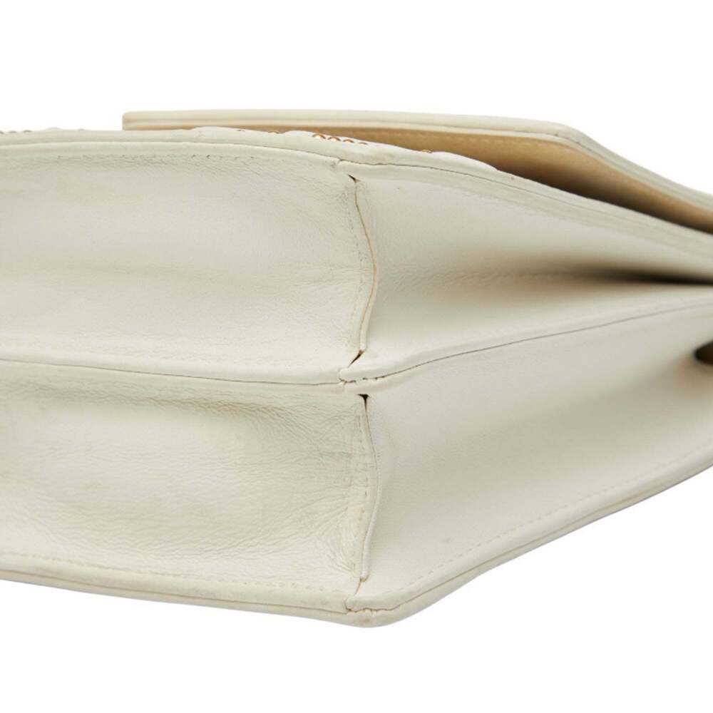 CHRISTIAN DIOR White Leather Shoulder Bag - Picture 4 of 13